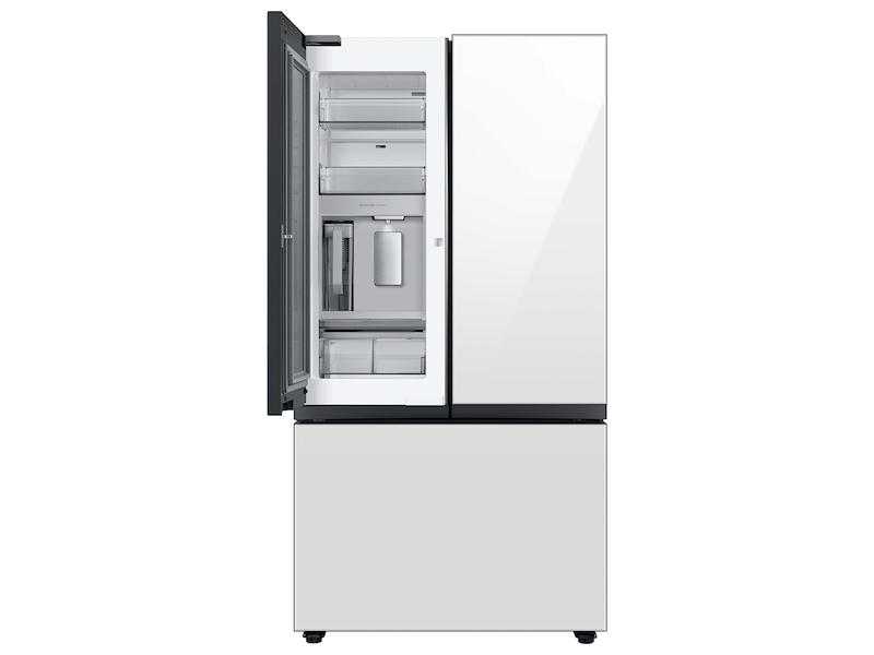 Samsung Bespoke 3-Door French Door Refrigerator (24 cu. ft.) with Beverage Center™ in White Glass