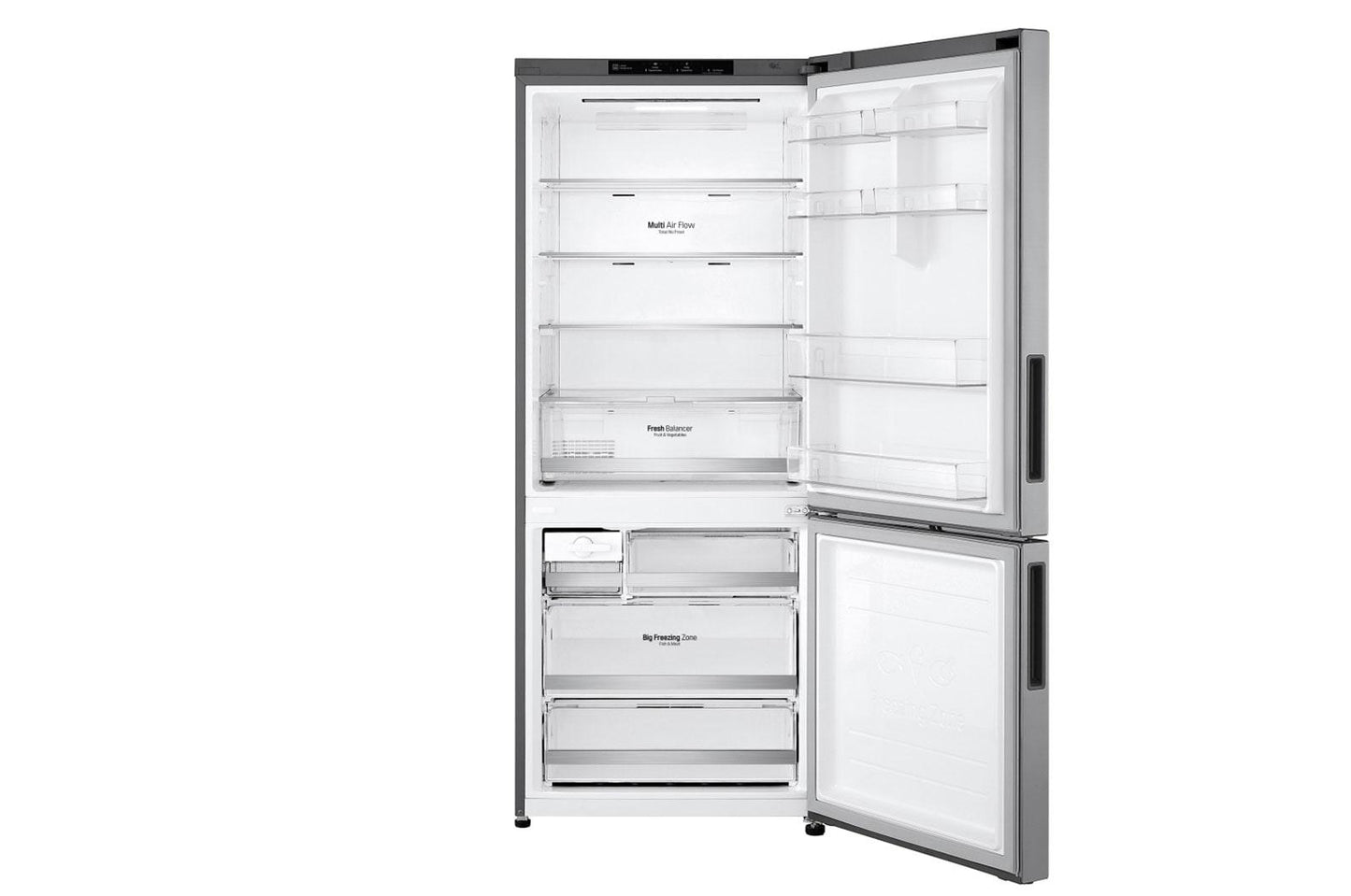 Lg LBNC15231V 15 cu. ft. 28-inch Wide Bottom Freezer Refrigerator - Stainless Steel