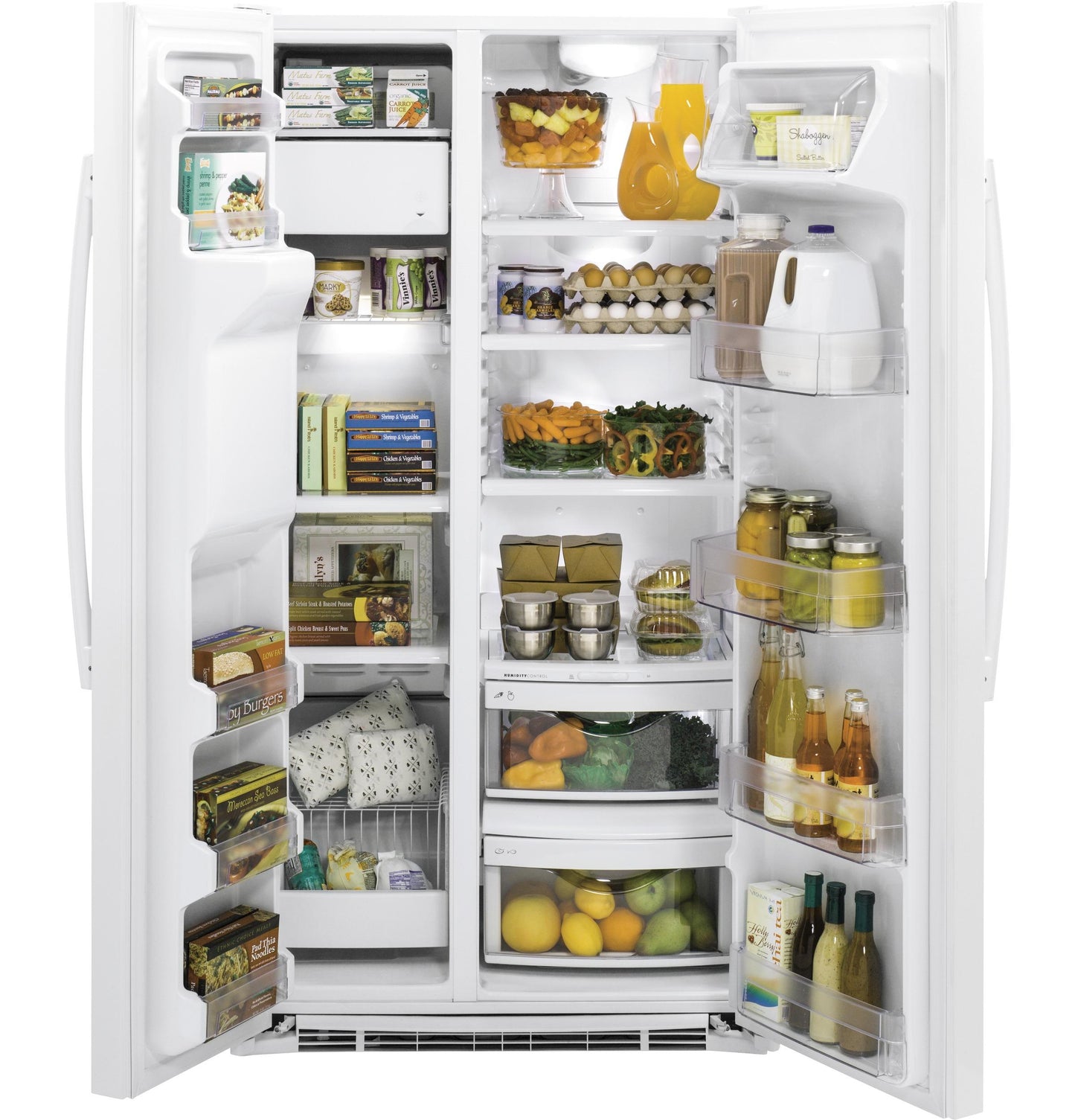 GZS22DGJWW GE® 21.9 Cu. Ft. Counter-Depth Side-By-Side Refrigerator