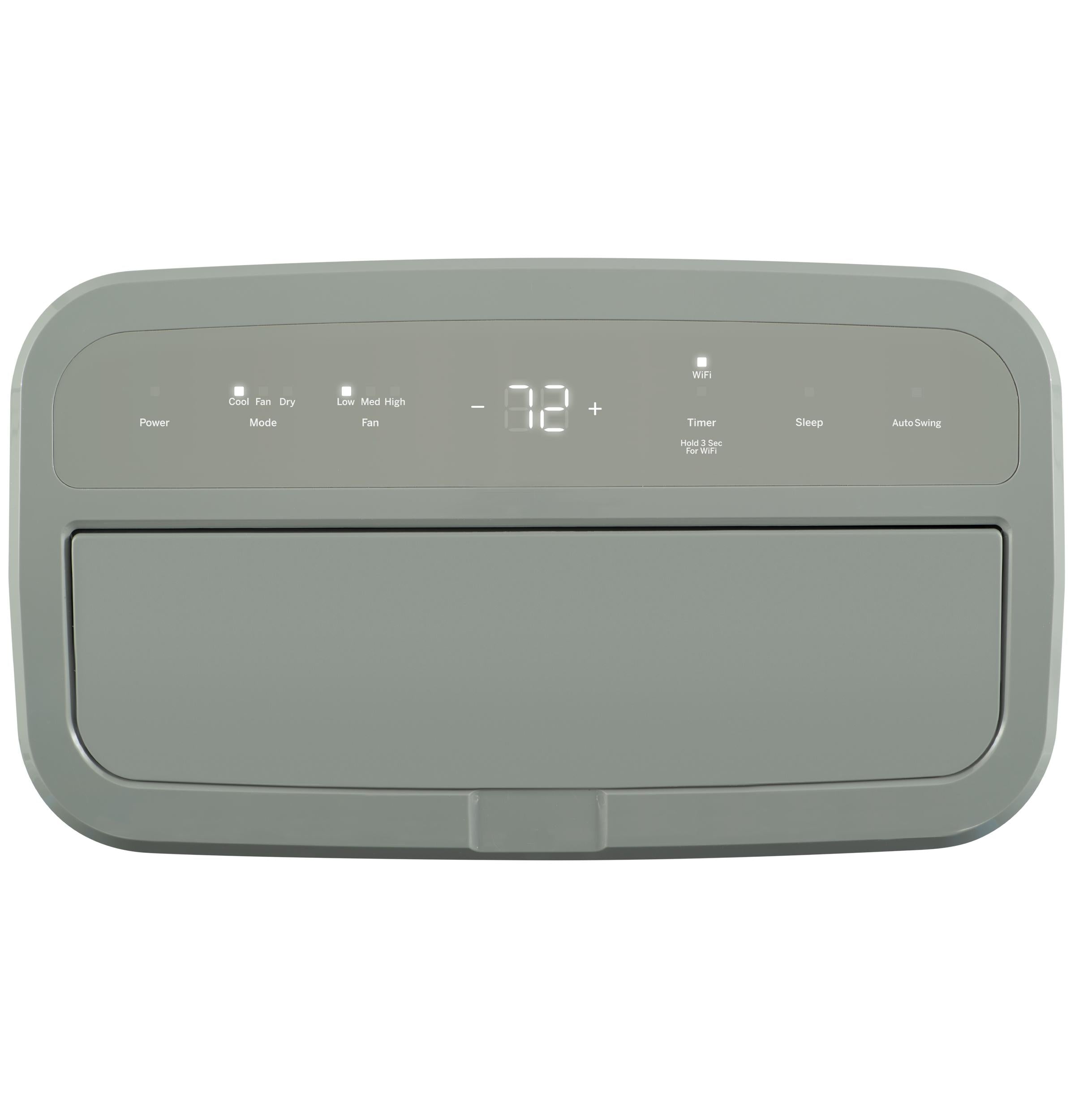 APWD07JASG GE® 7,500 BTU Smart Portable Air Conditioner with Dehumidifier and Remote, Grey