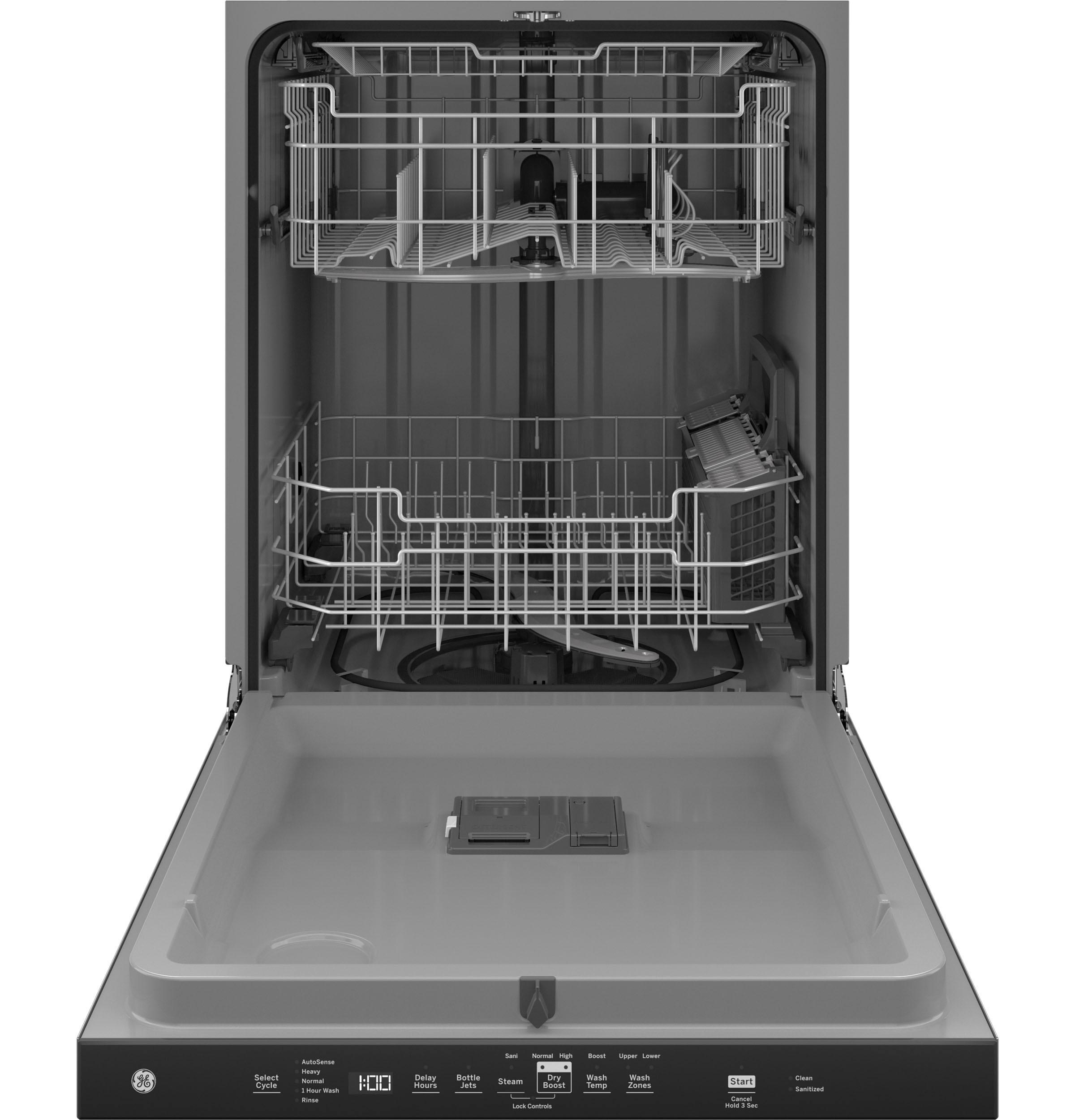 GE® ENERGY STAR® Top Control with Plastic Interior Dishwasher with Sanitize Cycle