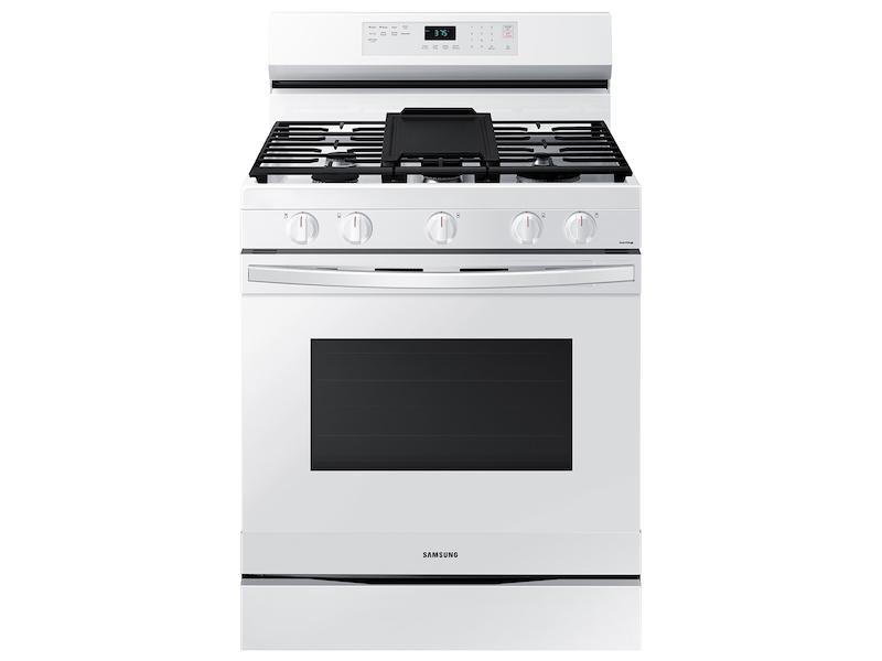6.0 cu. ft. Smart Freestanding Gas Range with Integrated Griddle in White