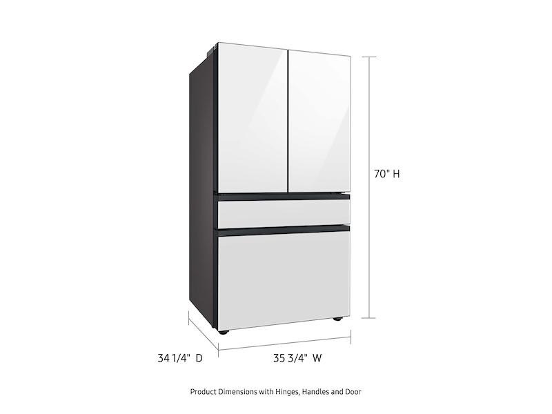 Samsung RF29BB860012AA Bespoke 4-Door French Door Refrigerator (29 cu. ft.) with Beverage Center™ in White Glass