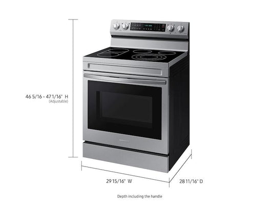 Samsung NE63A6711SS 6.3 cu. ft. Smart Freestanding Electric Range with No-Preheat Air Fry, Convection+ & Griddle in Stainless Steel