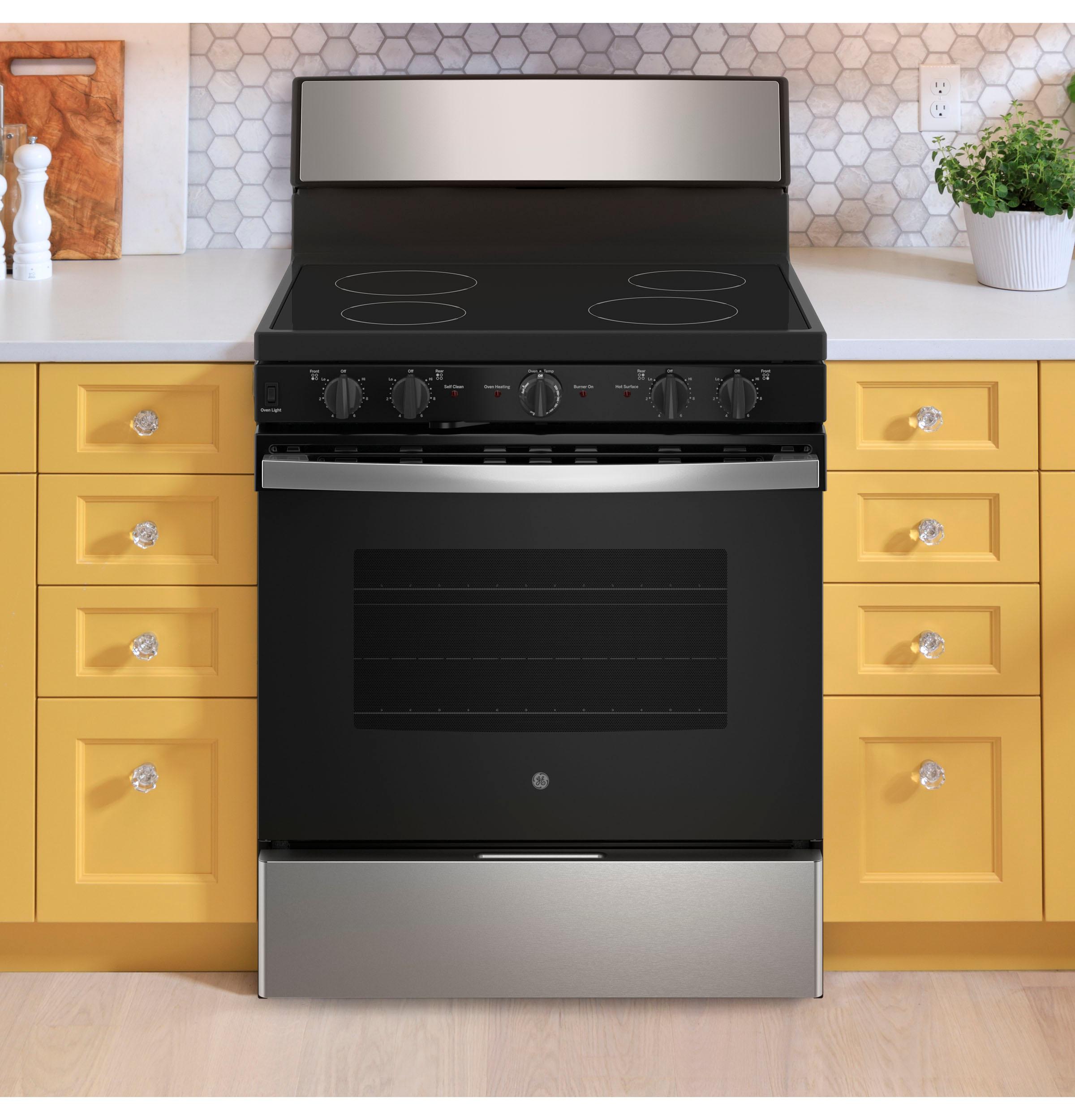 JB480STSS GE 30" Free-standing Electric Radiant Smooth Cooktop Range