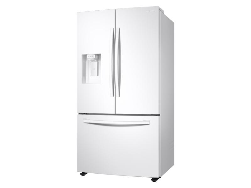 27 cu. ft. Large Capacity 3-Door French Door Refrigerator with External Water & Ice Dispenser in White