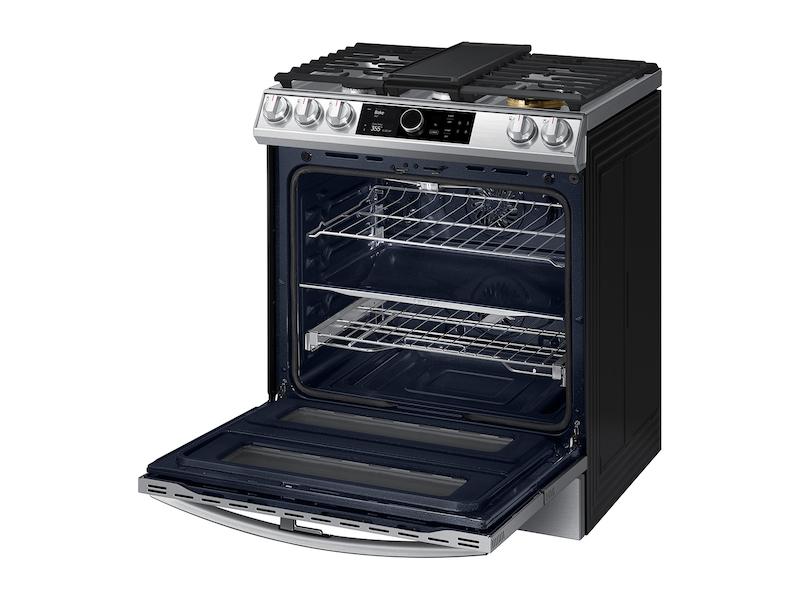 Samsung 6.0 cu ft. Smart Slide-in Gas Range with Flex Duo™, Smart Dial