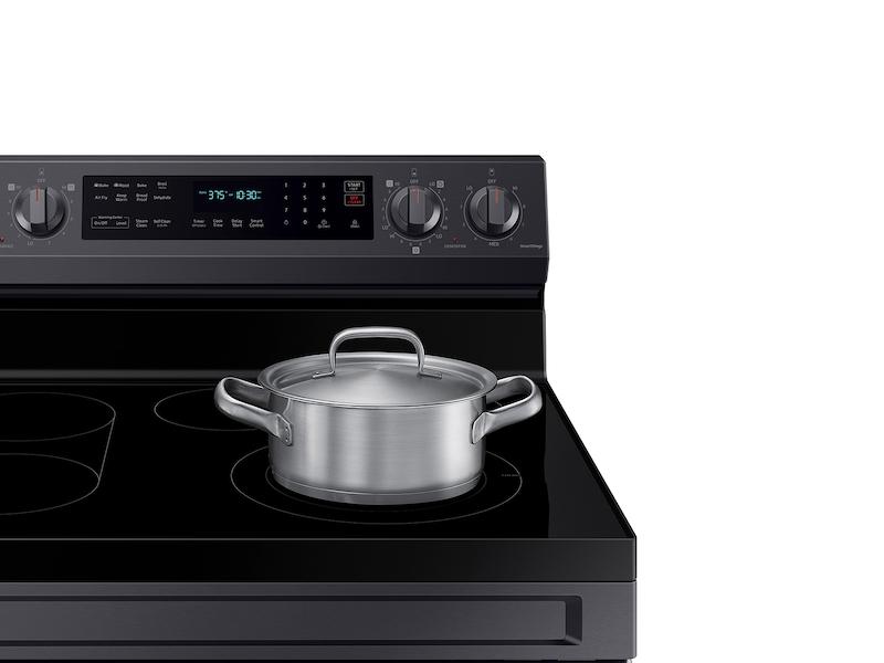 Samsung NE63A6711SG 6.3 cu. ft. Smart Freestanding Electric Range with No-Preheat Air Fry, Convection+ & Griddle in Black Stainless Steel