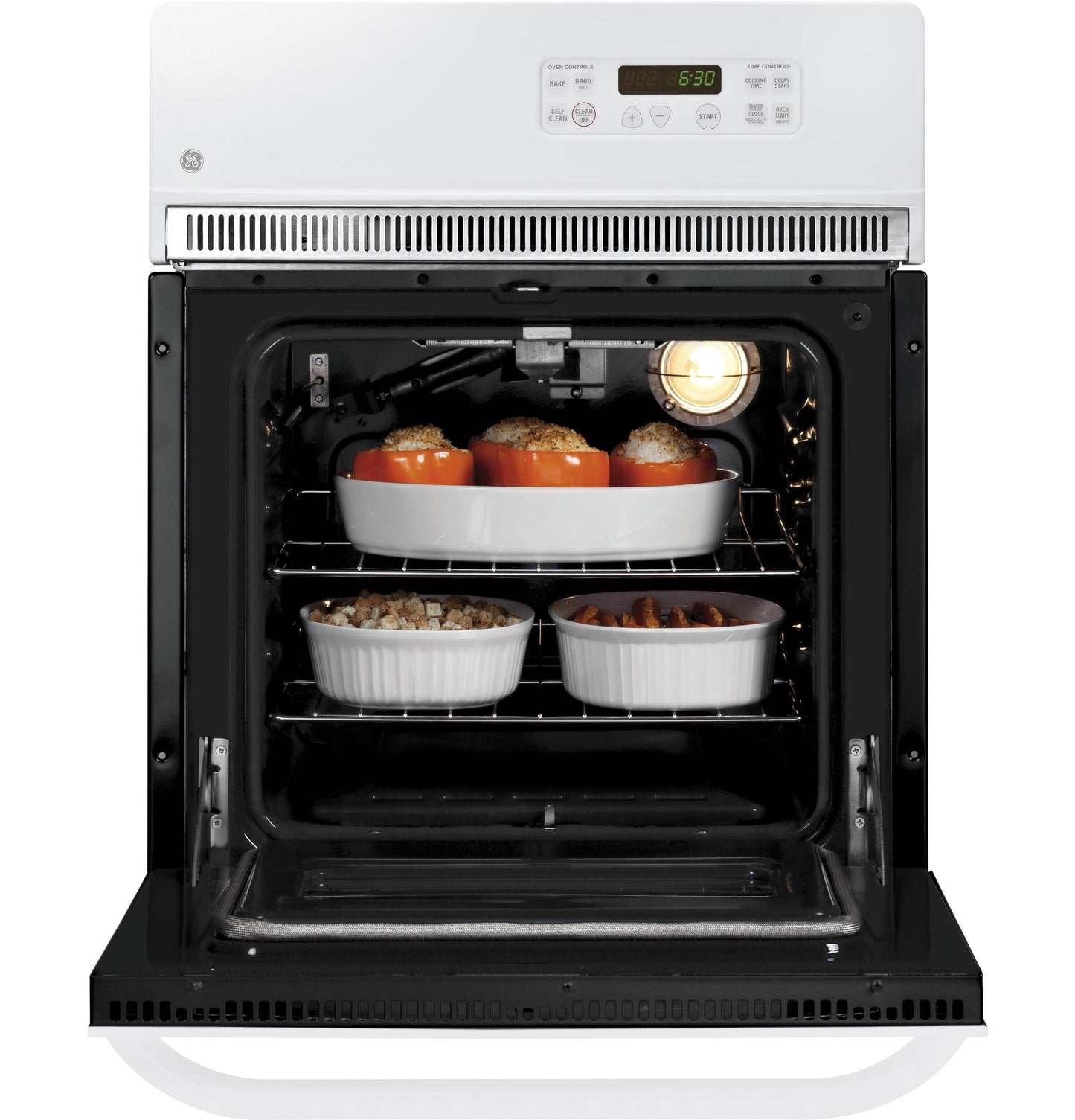 JRP20WJWW GE® 24" Electric Single Self-Cleaning Wall Oven