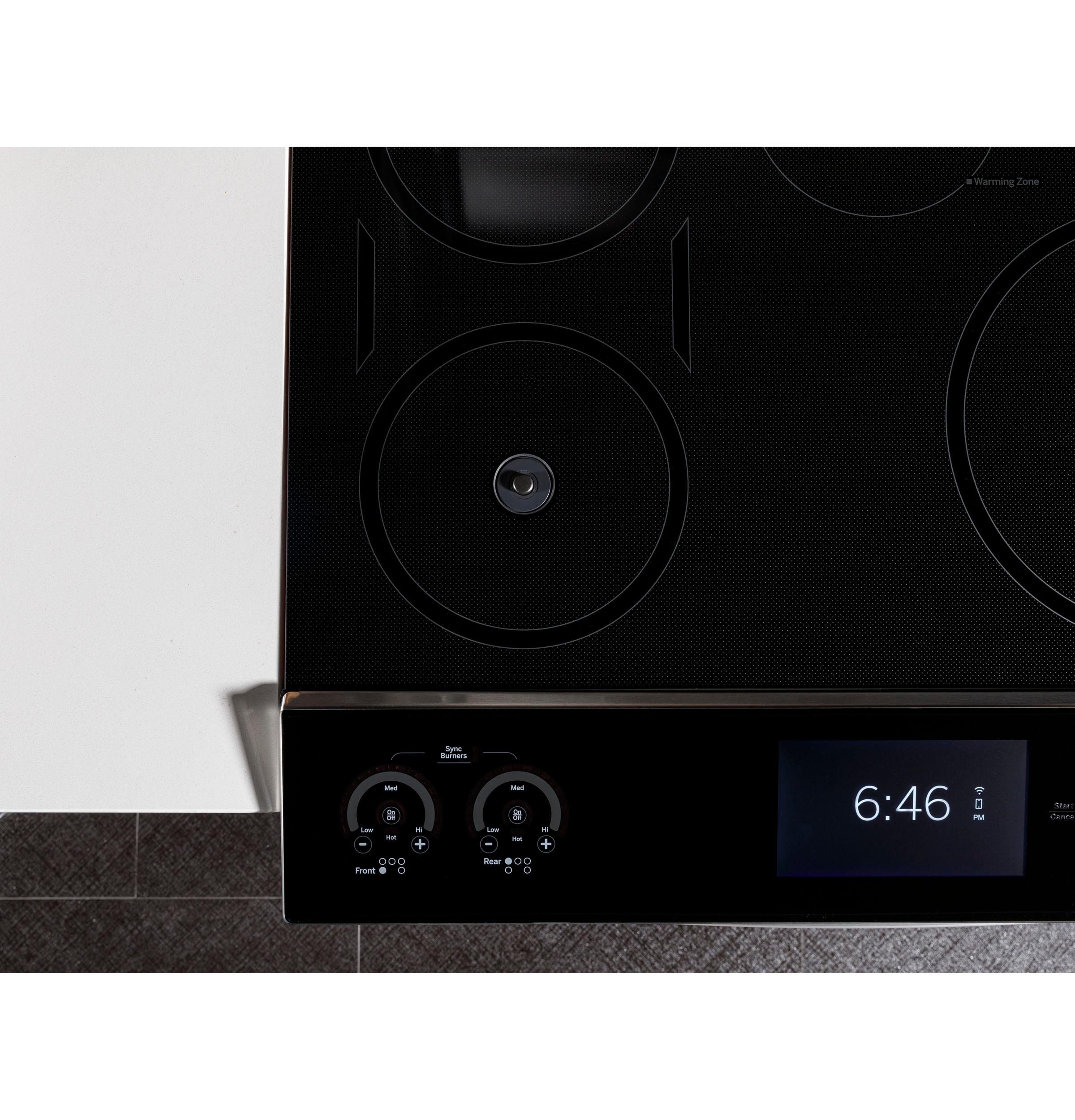 PHS93XYPFS GE Profile™ 30" Smart Slide-In Front-Control Induction Fingerprint Resistant Range with In Oven Camera