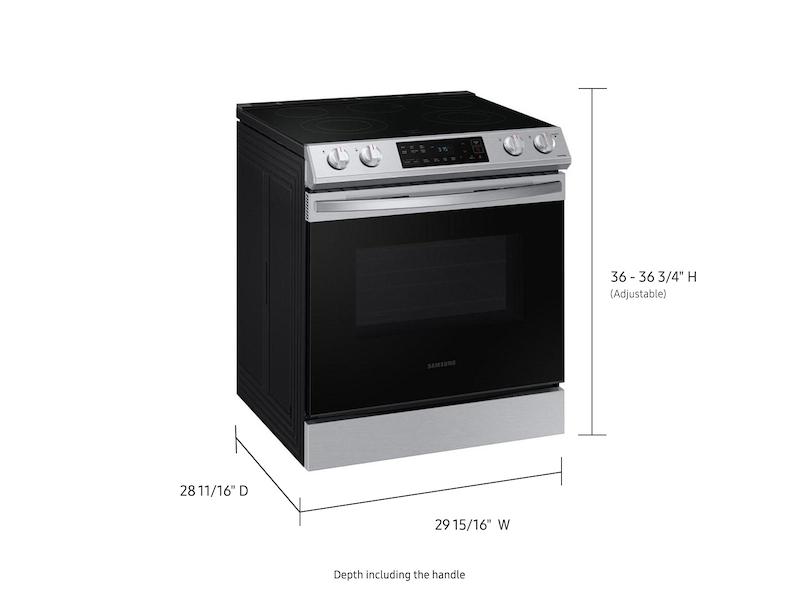 SAMSUNG 6.3 cu. ft. Smart Slide-in Electric Range in Stainless Steel