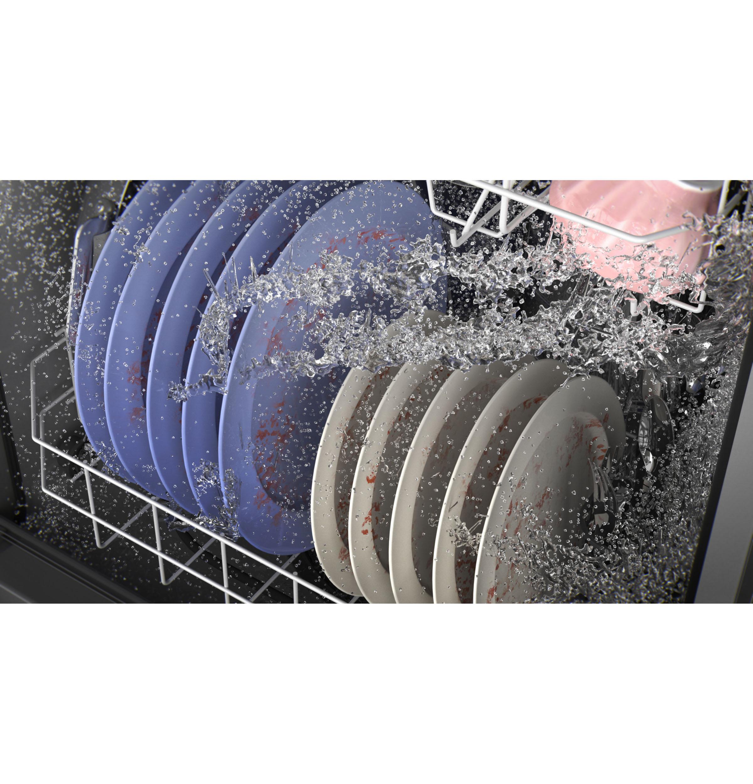 GDT550PGRWW GE® ENERGY STAR® Top Control with Plastic Interior Dishwasher with Sanitize Cycle & Dry Boost