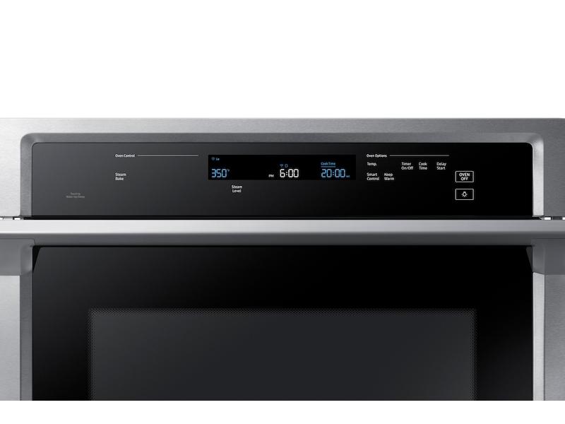 Samsung 30" Smart Single Electric Wall Oven with Steam Cook in Stainless Steel