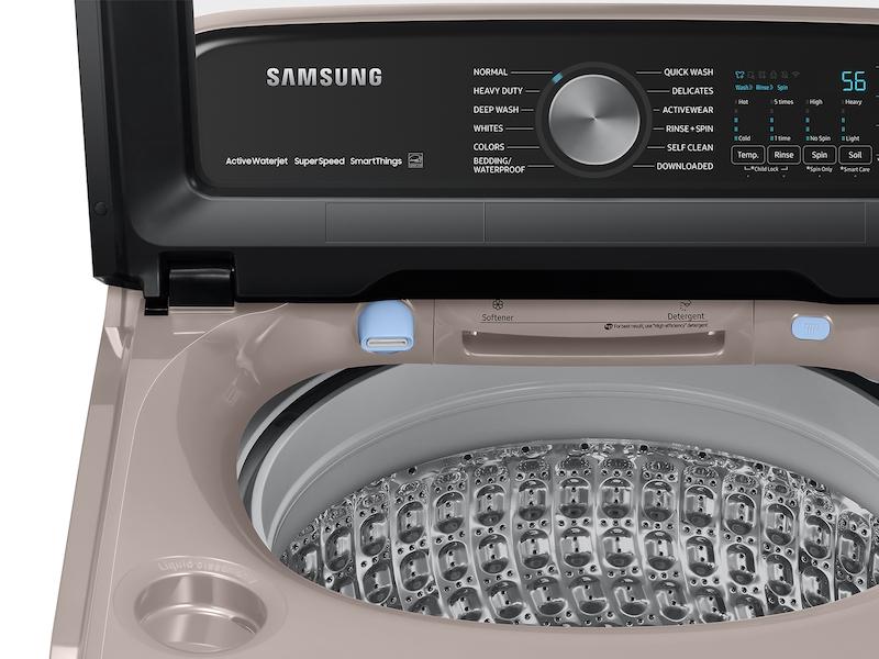 5.1 cu. ft. Smart Top Load Washer with ActiveWave™ Agitator and Super Speed Wash in Champagne