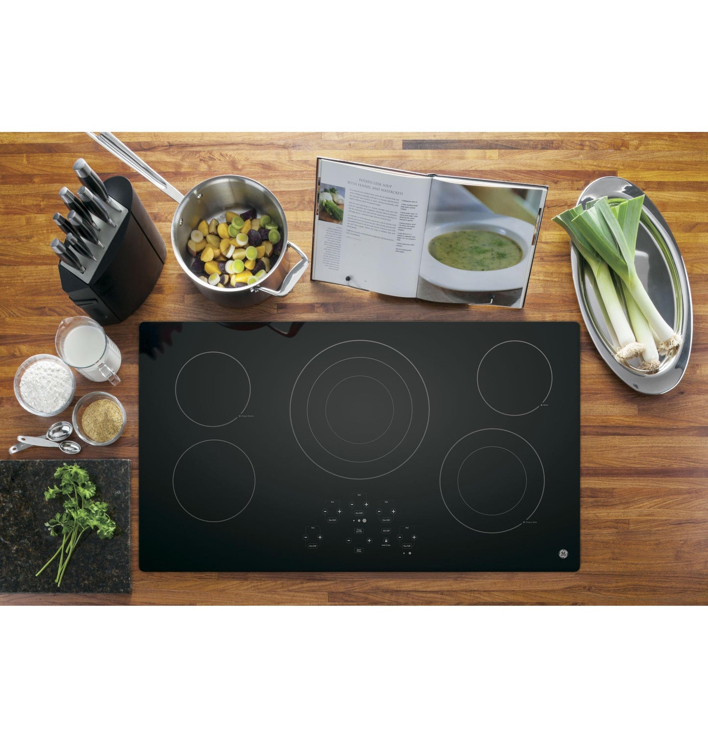 GE® 36" Built-In Touch Control Electric Cooktop