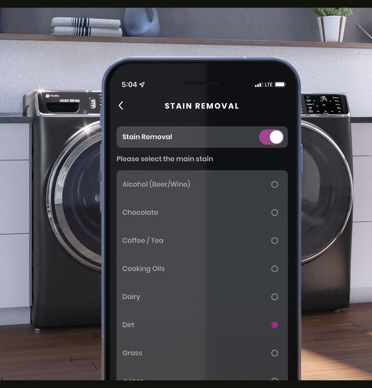 GE Profile™ 5.3 cu. ft. Capacity Smart Front Load ENERGY STAR® Steam Washer with Adaptive SmartDispense™ UltraFresh Vent System Plus™ with OdorBlock™