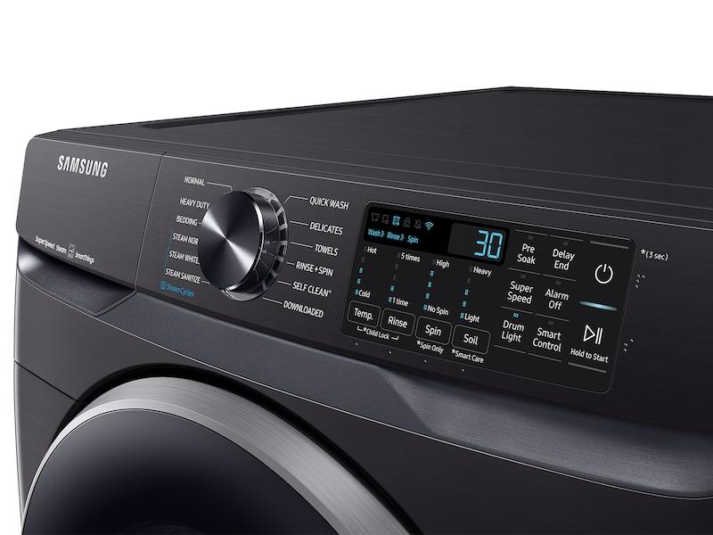 5.0 cu. ft. Extra-Large Capacity Smart Front Load Washer with Super Speed Wash in Brushed Black