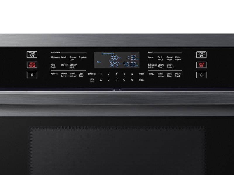 Samsung NQ70T5511DG 30" Microwave Combination Wall Oven with Wi-Fi in Black Stainless Steel