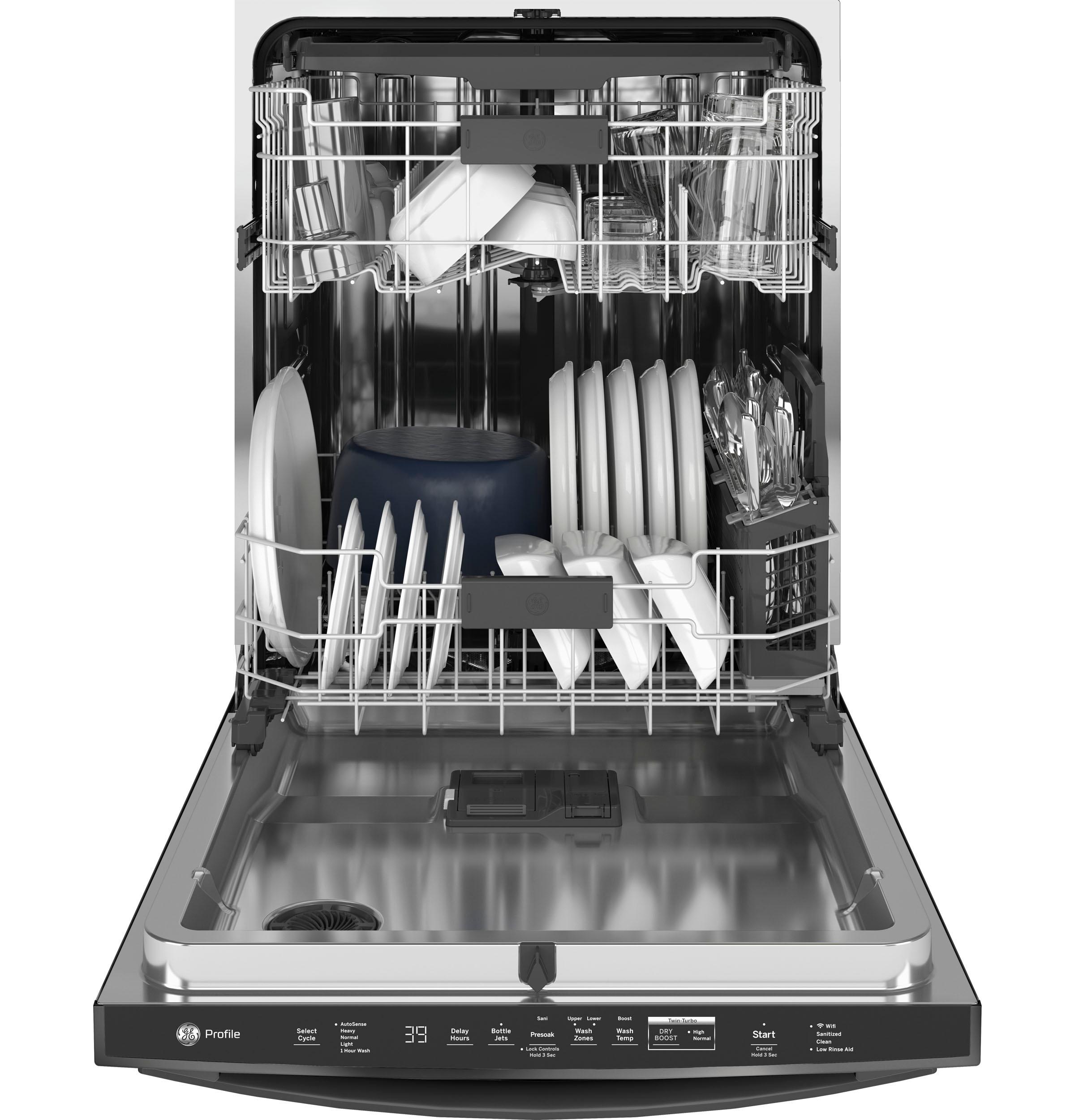 GE Profile™ ENERGY STAR® Top Control with Stainless Steel Interior Dishwasher with Sanitize Cycle