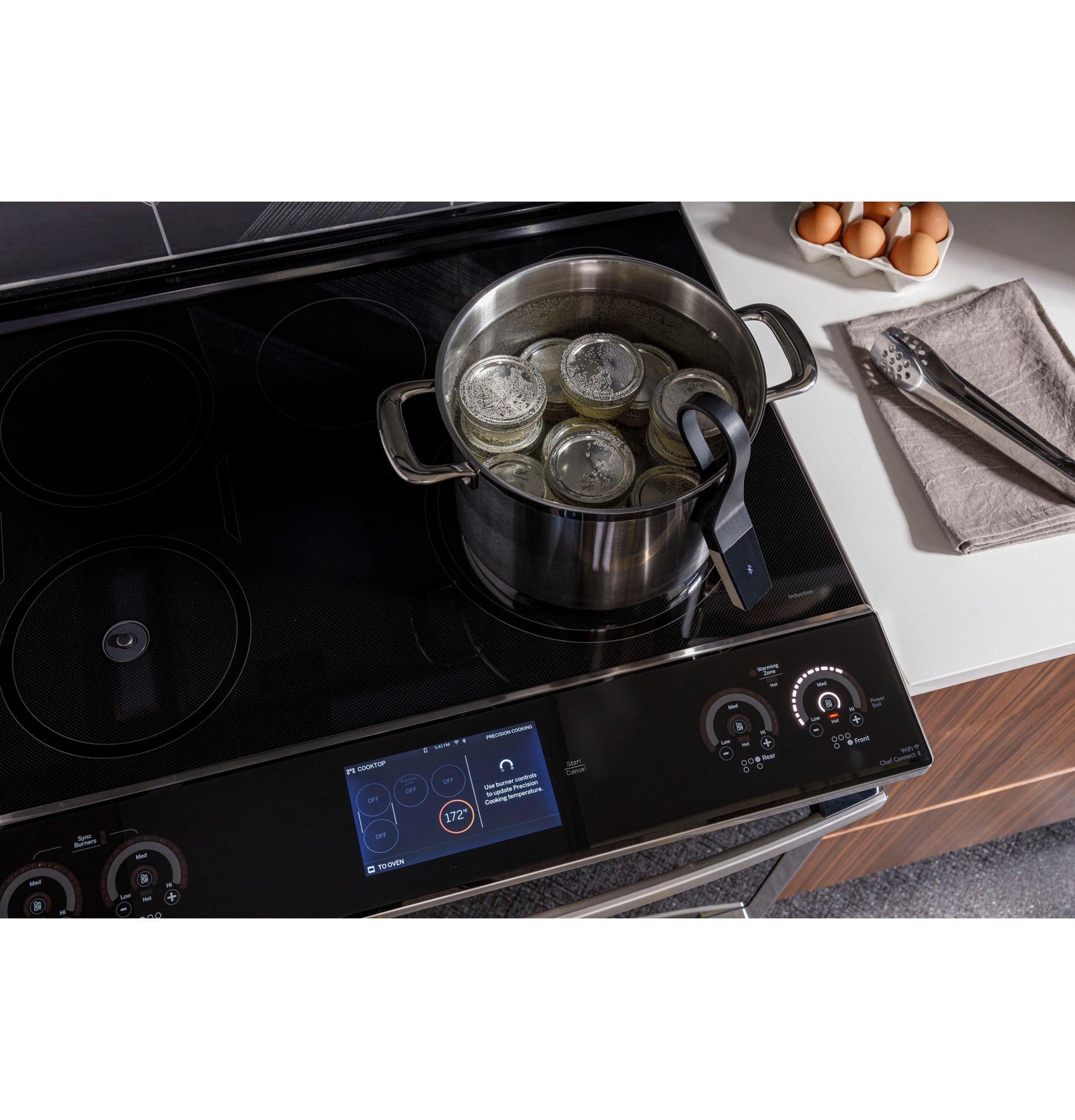 PHS930YPFS GE Profile™ 30" Smart Slide-In Fingerprint Resistant Front-Control Induction and Convection Range with No Preheat Air Fry