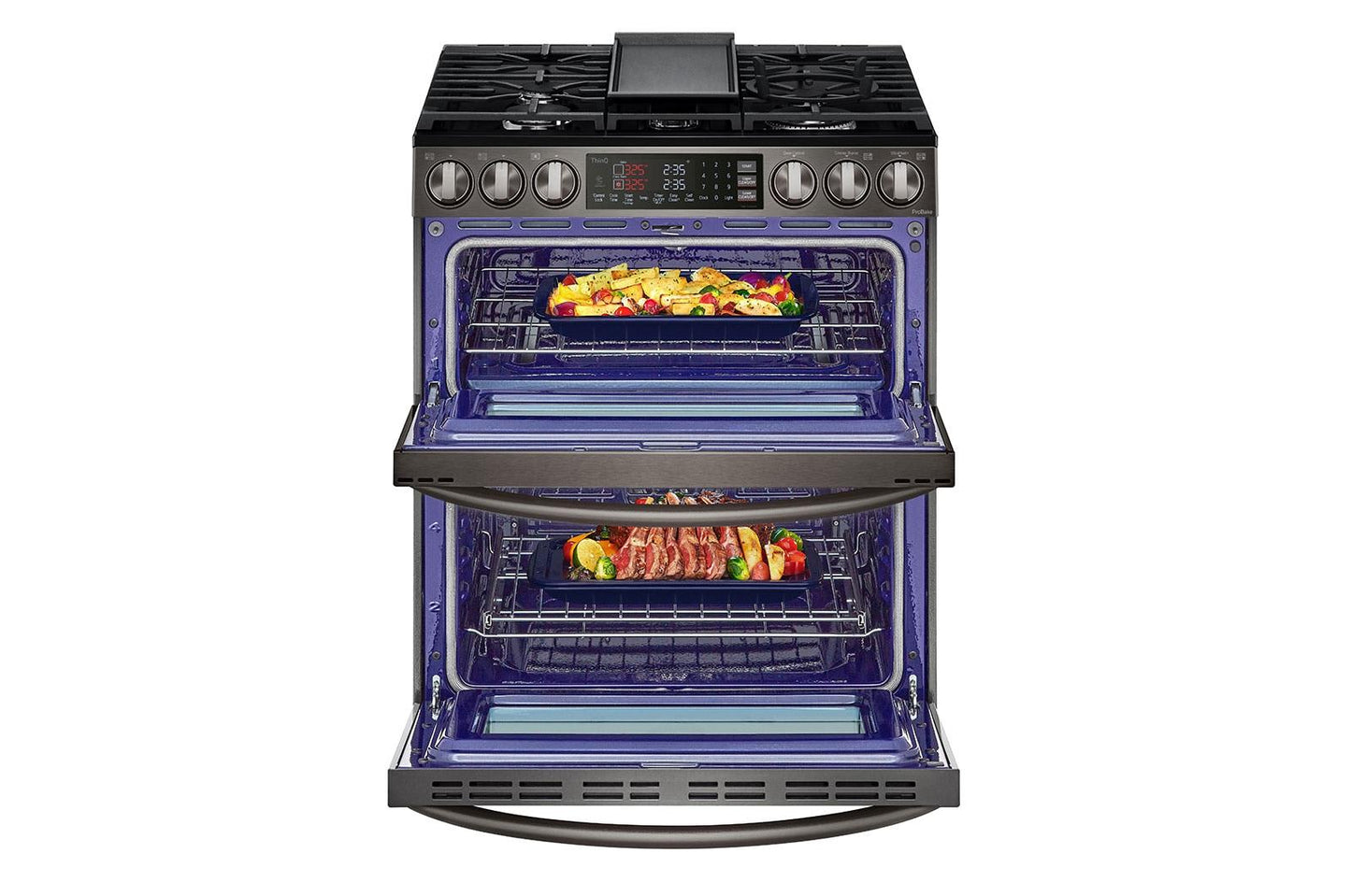 Lg LTGL6937D 6.9 cu. ft. Smart Gas Double Oven Slide-in Range with InstaView®, ProBake® Convection, Air Fry, and Air Sous Vide