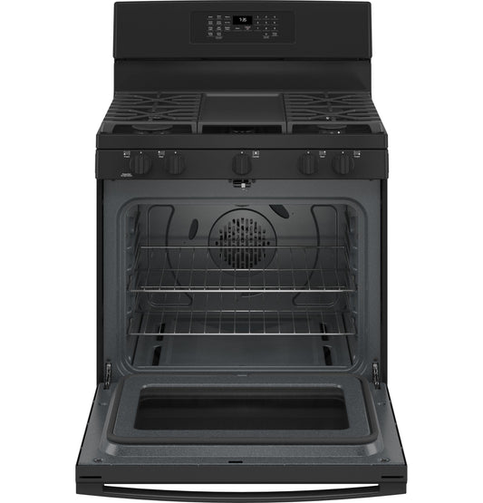 JGB735DPBB GE® 30" Free-Standing Gas Convection Range with No Preheat Air Fry
