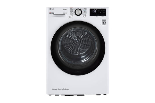 Lg DLHC1455W 4.2 cu. ft. Smart Wi-Fi Enabled Compact Front Load Dryer with Dual Inverter HeatPump™ Technology
