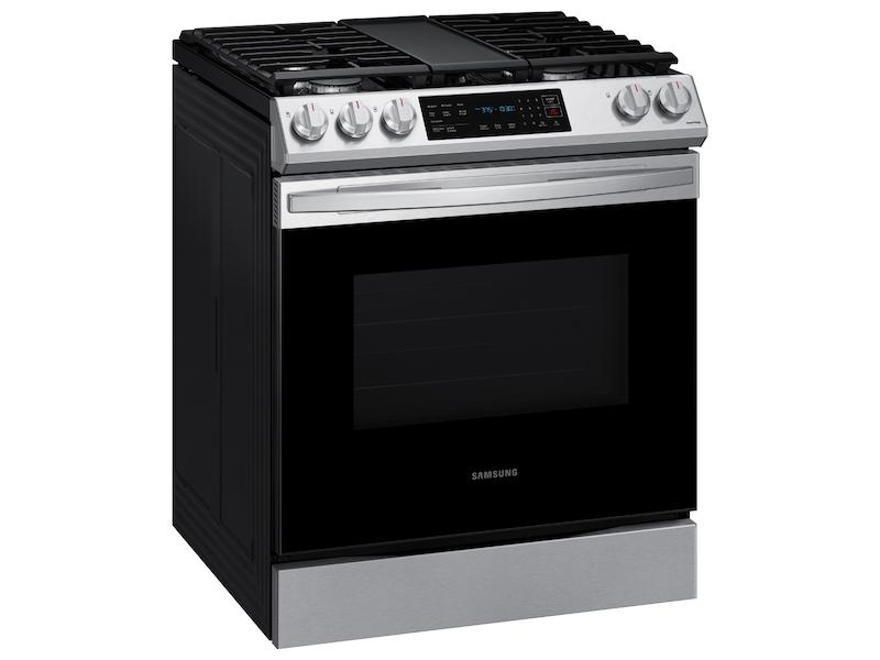 Samsung 6.0 cu. ft. Smart Slide-in Gas Range with Convection in Stainless Steel