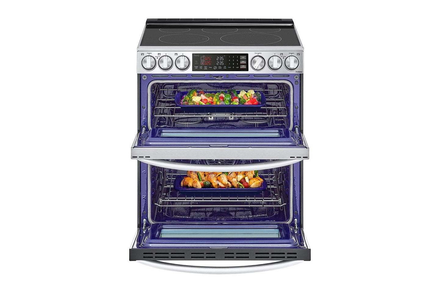 Lg LTEL7337F 7.3 cu. ft. Smart Electric Double Oven Slide-in Range with InstaView®, ProBake® Convection, Air Fry, and Air Sous Vide