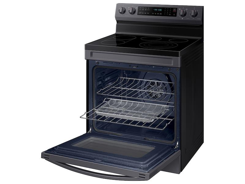 Samsung NE63A6711SG 6.3 cu. ft. Smart Freestanding Electric Range with No-Preheat Air Fry, Convection+ & Griddle in Black Stainless Steel