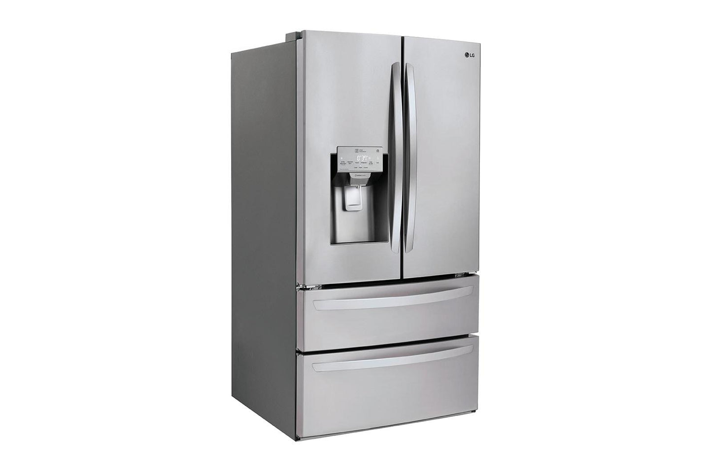 Lg LMXS28626S 28 cu. ft. 4-Door French Door, Standard Depth, Ice & Water, Double Freezer, Stainless Steel