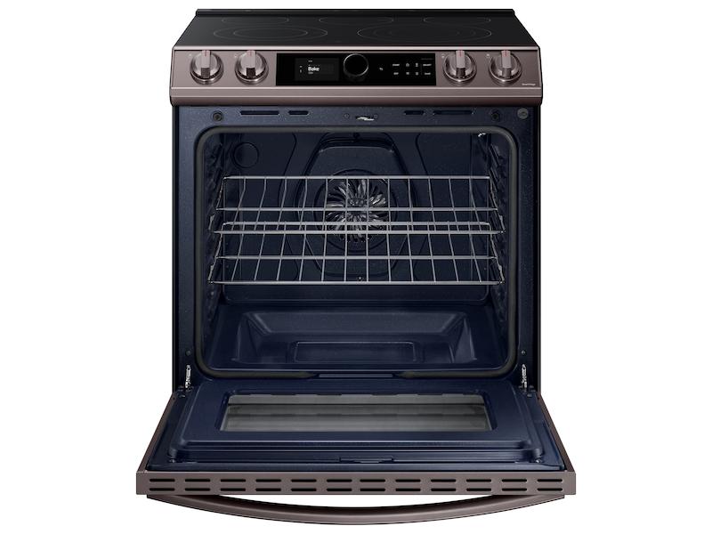 Bespoke Smart Slide-in Electric Range 6.3 cu. ft. with Smart Dial & Air Fry in Tuscan Steel