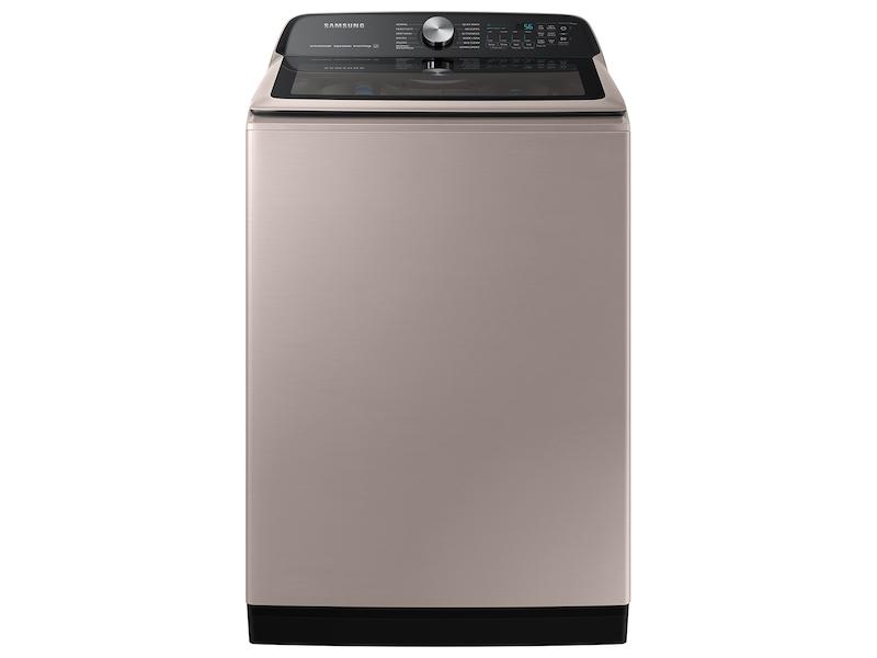 Samsung 5.1 cu. ft. Smart Top Load Washer with ActiveWave™ Agitator and Super Speed Wash in Champagne