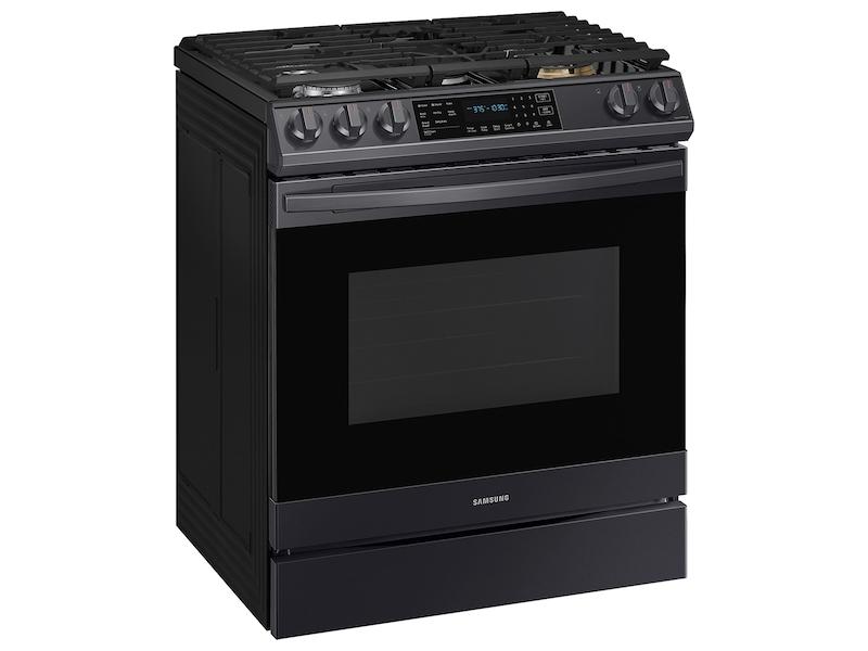 6.0 cu ft. Smart Slide-in Gas Range with Air Fry in Black Stainless Steel