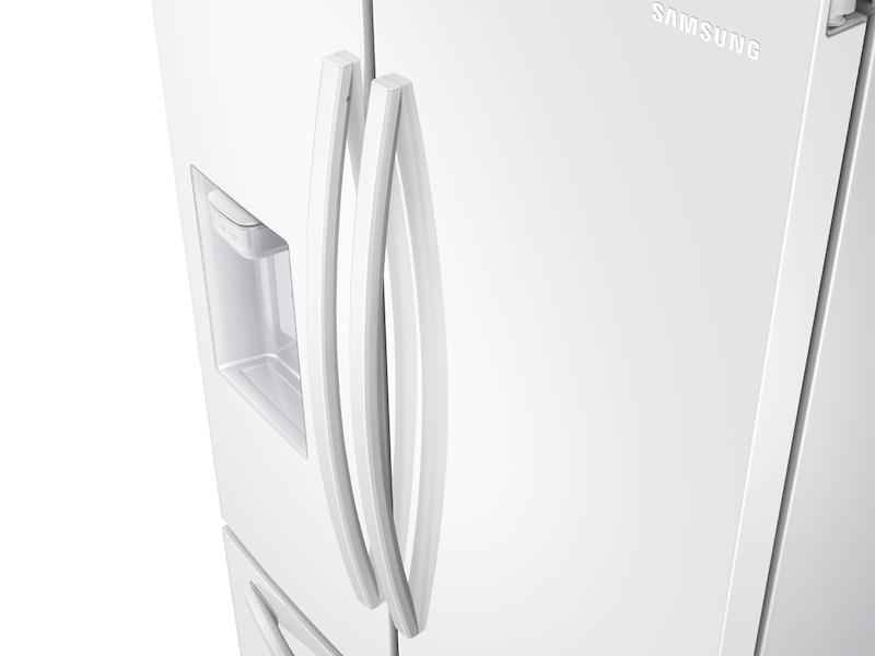 27 cu. ft. Large Capacity 3-Door French Door Refrigerator with External Water & Ice Dispenser in White