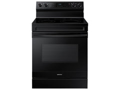 Samsung NE63A6511SB 6.3 cu. ft. Smart Freestanding Electric Range with No-Preheat Air Fry & Convection in Black