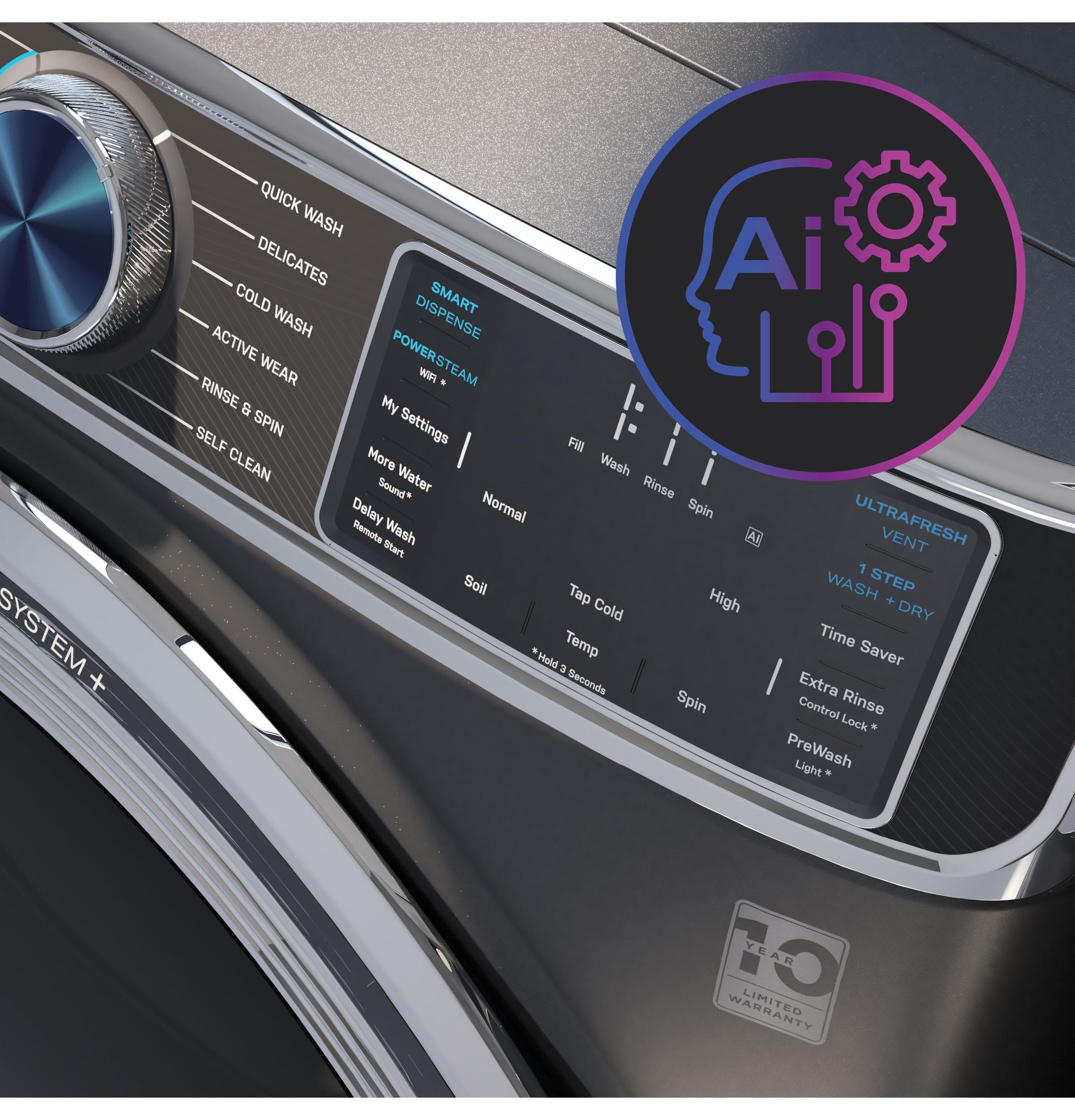 GE Profile™ 5.3 cu. ft. Capacity Smart Front Load ENERGY STAR® Steam Washer with Adaptive SmartDispense™ UltraFresh Vent System Plus™ with OdorBlock™