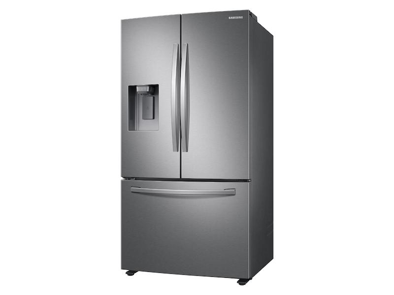 27 cu. ft. Large Capacity 3-Door French Door Refrigerator with External Water & Ice Dispenser in Stainless Steel
