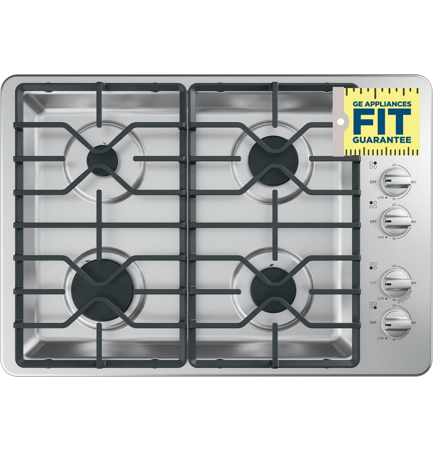 JGP3030SLSS GE® 30" Built-In Gas Cooktop with Dishwasher-Safe Grates
