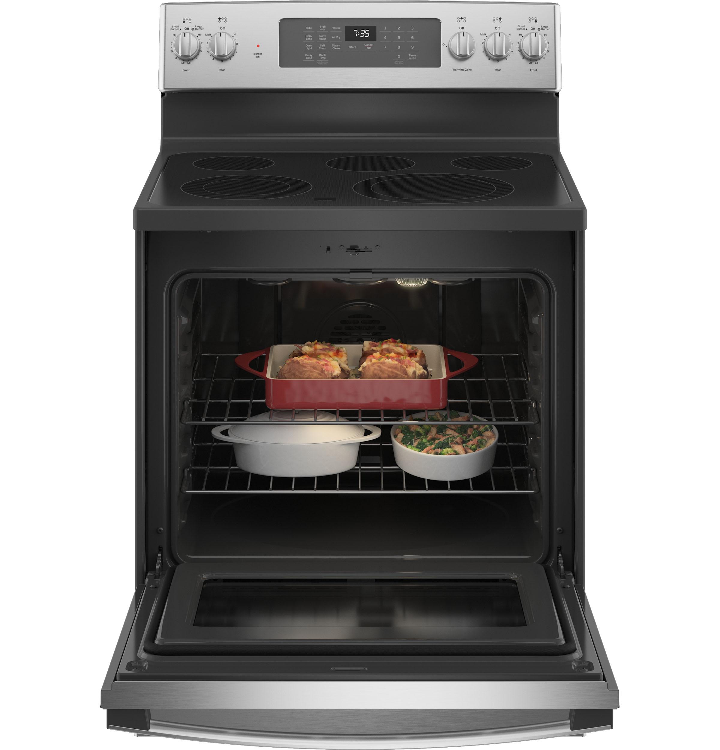 GE® 30" Free-Standing Electric Convection Range with No Preheat Air Fry