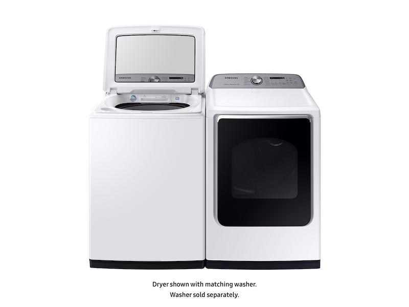 Samsung DVE54R7600W DV7600 7.4 cu. ft. Electric Dryer with Steam Sanitize+ in White
