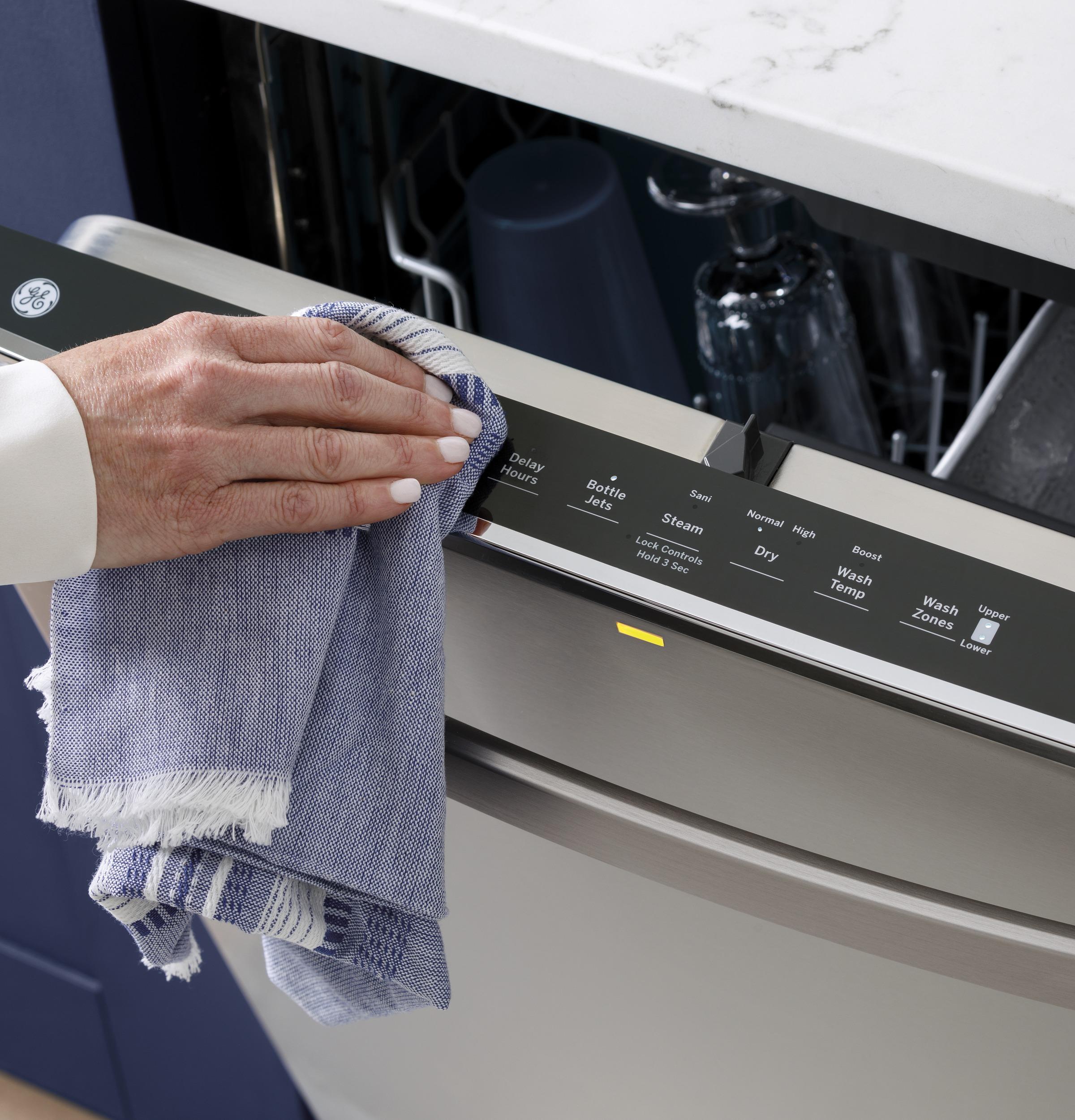 GE® Top Control with Stainless Steel Interior Dishwasher with Sanitize Cycle & Dry Boost with Fan Assist