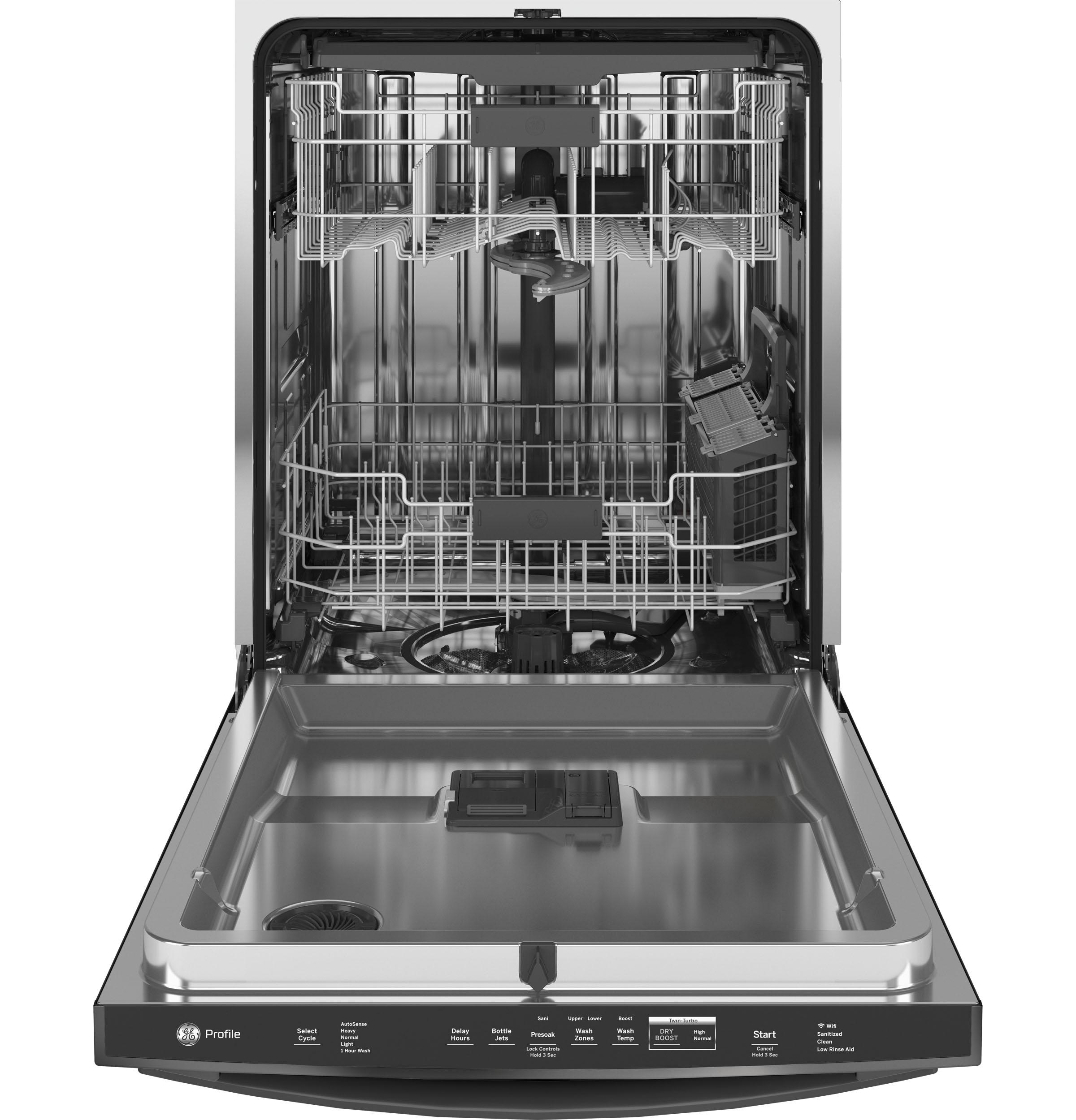 GE Profile™ ENERGY STAR® Top Control with Stainless Steel Interior Dishwasher with Sanitize Cycle