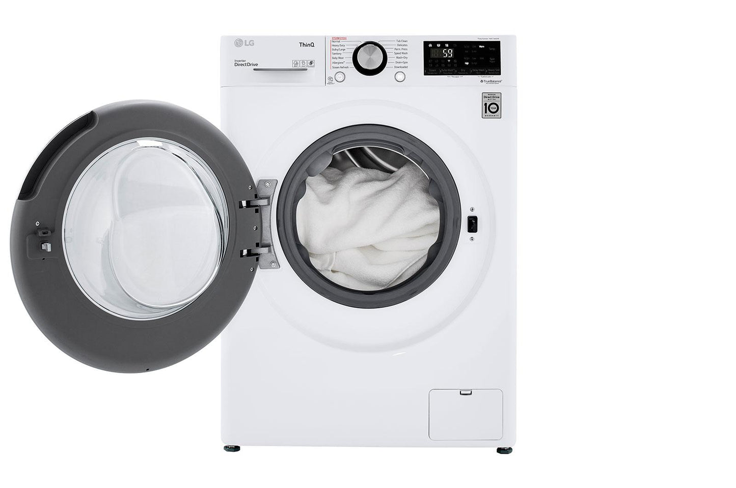 Lg WM3555HWA 2.4 cu. ft. Smart Wi-Fi Enabled Compact Front Load All-In-One Washer/Dryer Combo with Built-In Intelligence