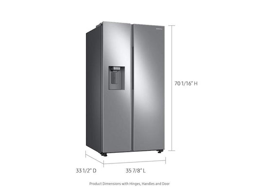 Samsung RS27T5200SR 27. 4 cu. ft. Side-by-Side Refrigerator with Large Capacity in Stainless Steel