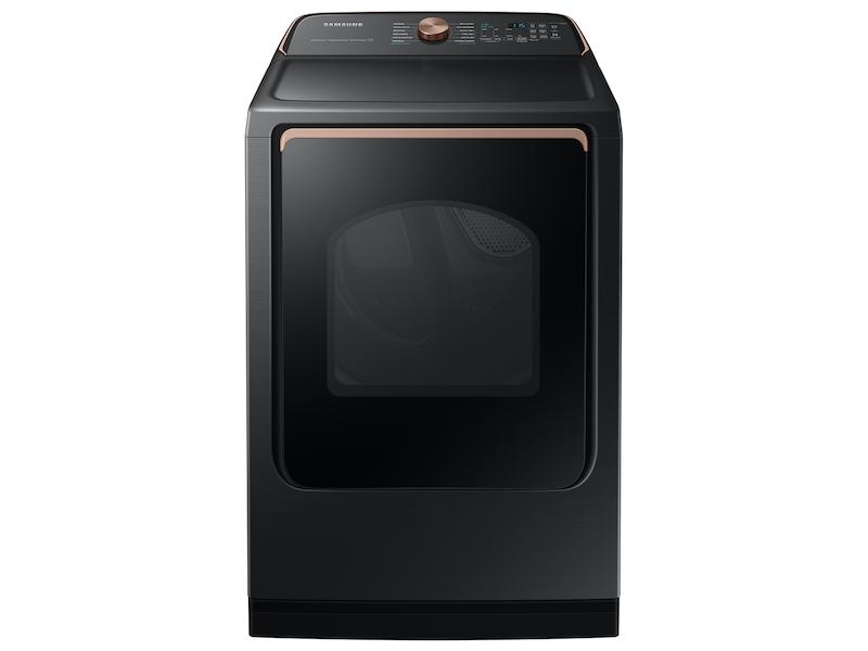 Samsung 7.4 cu. ft. Smart Electric Dryer with Steam Sanitize  in Brushed Black