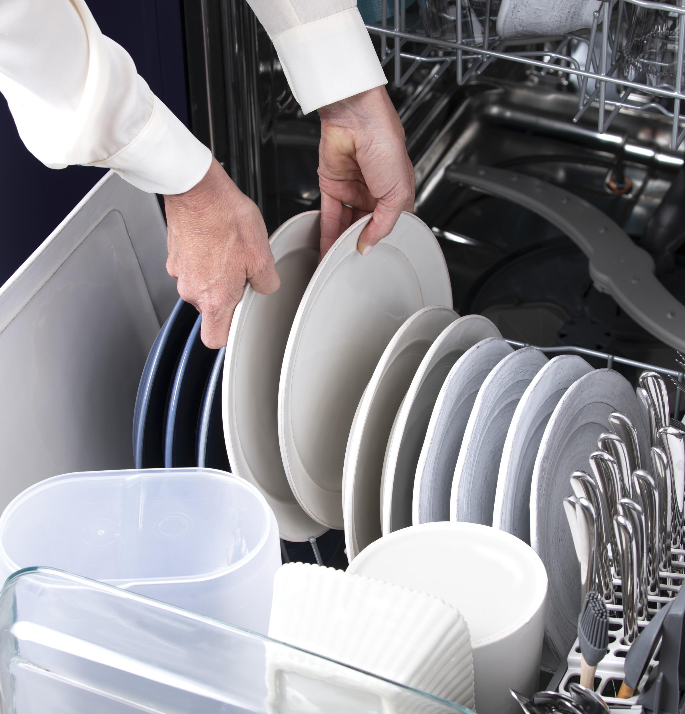 GE® Top Control with Stainless Steel Interior Dishwasher with Sanitize Cycle & Dry Boost with Fan Assist