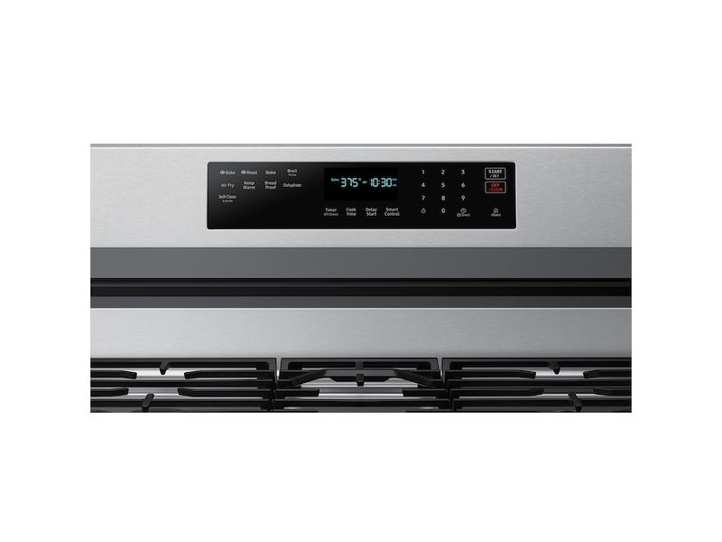 Samsung NX60A6711SS 6.0 cu. ft. Smart Freestanding Gas Range with No-Preheat Air Fry, Convection+ & Stainless Cooktop in Stainless Steel