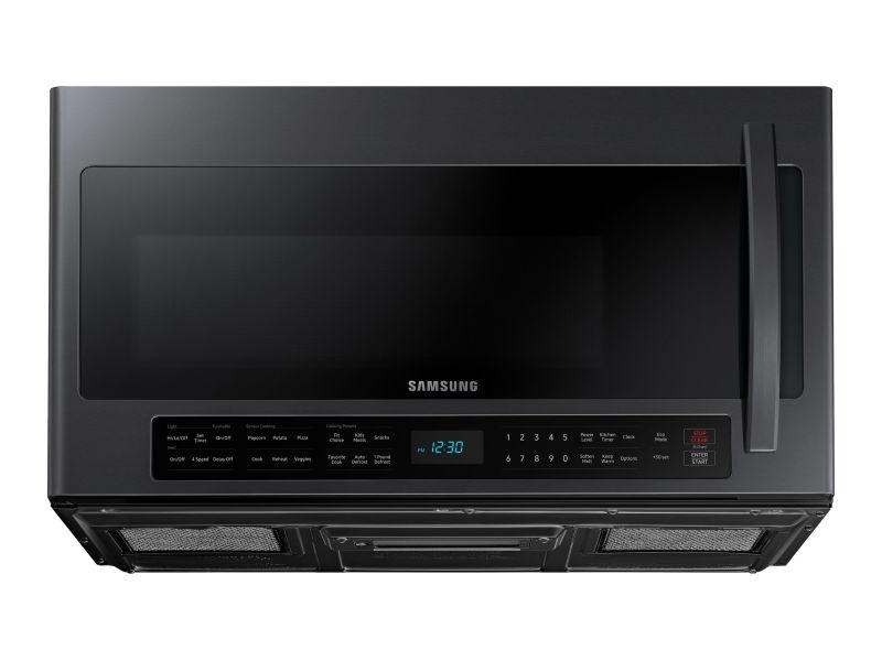 Samsung 2.1 cu. ft. Over-the-Range Microwave with Sensor Cooking in Fingerprint Resistant Black Stainless Steel