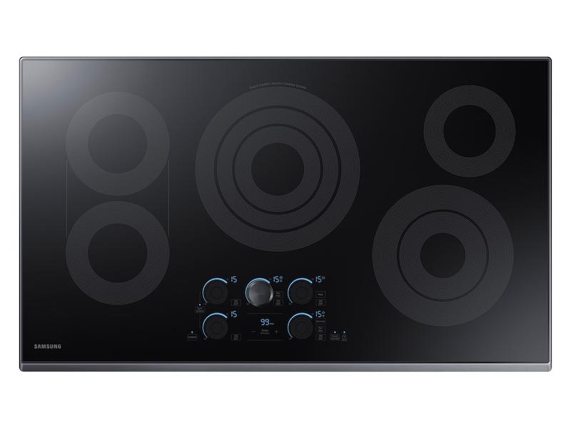 Samsung NZ36K7570RG 36" Smart Electric Cooktop with Sync Elements in Black Stainless Steel